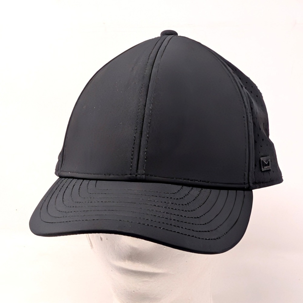 Melin A-Game Hydro Black Snapback Hat Water Resistant Performance Baseball Cap